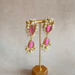 Danika Pink Pearl Drop Earrings - Ahseya & Co