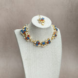 Elouise Blue Red Crystal Necklace Set