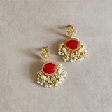 Shaden Red Crystal Drop Earrings