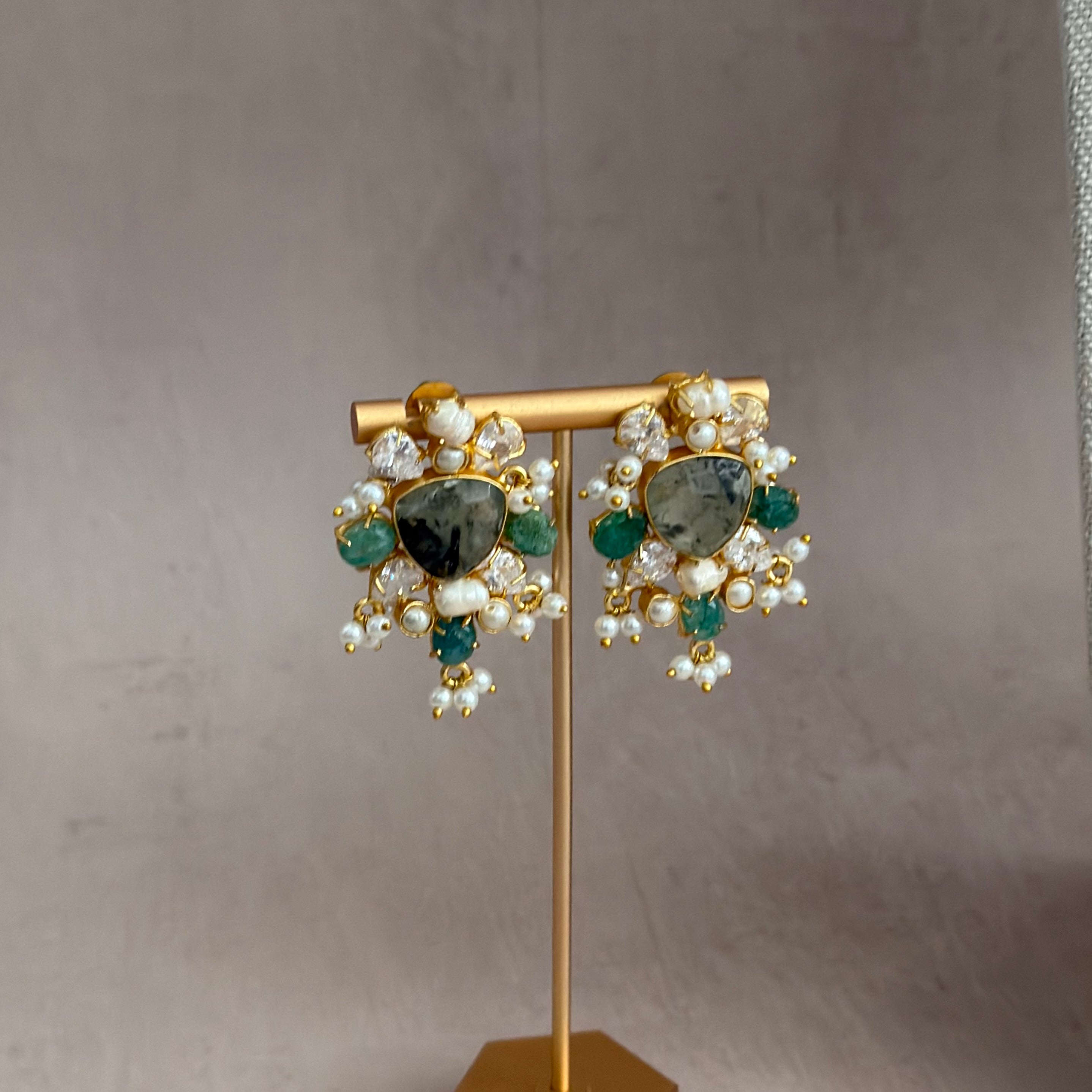 Qamara Green Crystal Choker Set - Ahseya & Co