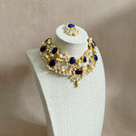 Athena Navy Blue Necklace Set - Ahseya & Co