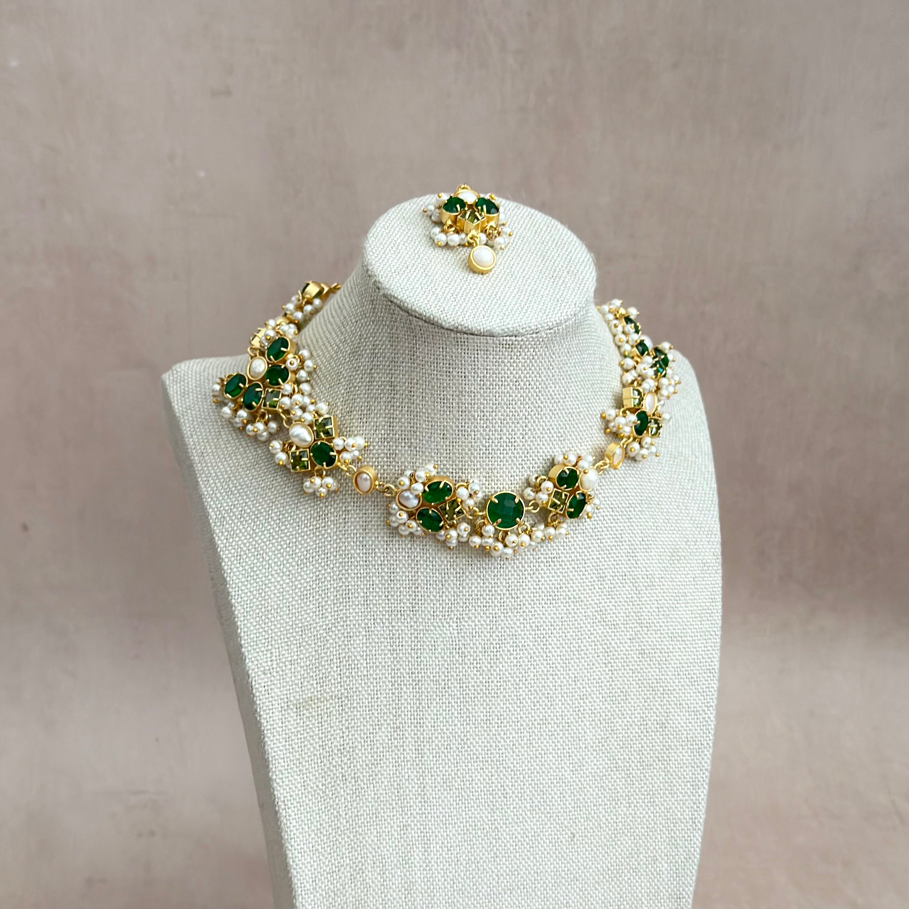 Elouise Green Necklace Set - Ahseya & Co