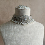 Zareefa Silver Choker Set - Ahseya & Co