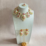 Lavera Floral Pink Necklace Set - Ahseya & Co