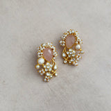 Elva Pink Kundan Stud Earrings
