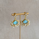 Umarra Blue Crystal Drop Earrings