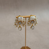 Nazeera Pearl Crystal Drop Earrings