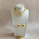 Simona Mauve Crystal Necklace Set - Ahseya & Co