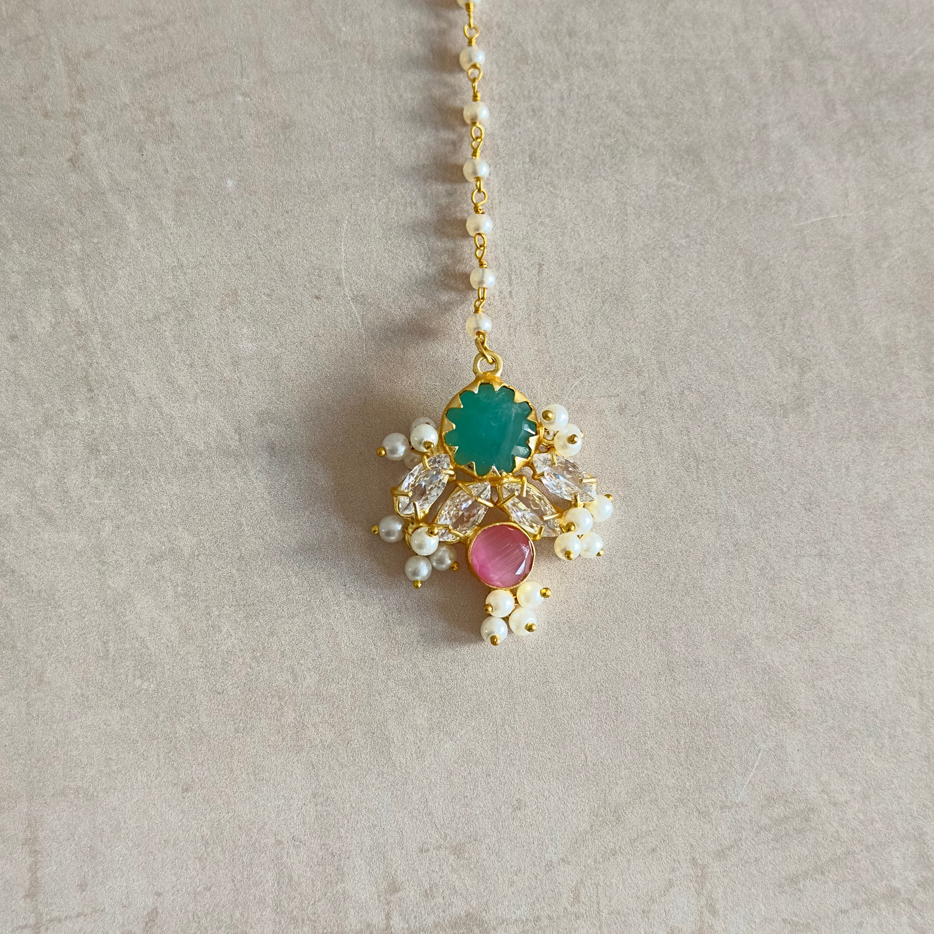 Dilnaz Jade Crystal Necklace Set - Ahseya & Co