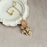 Safa Rose Pink Kundan Choker Set