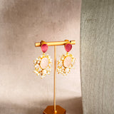 Elina Pink Crystal Necklace Set - Ahseya & Co