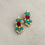 Ruby Turquoise Stud Earrings