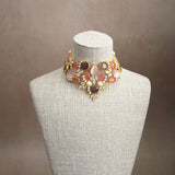 Areej Pink Purple Necklace Set