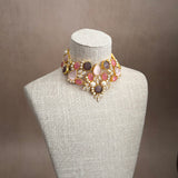 Areej Pink Purple Necklace Set