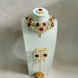 Athena Fuchsia Necklace Set - Ahseya & Co