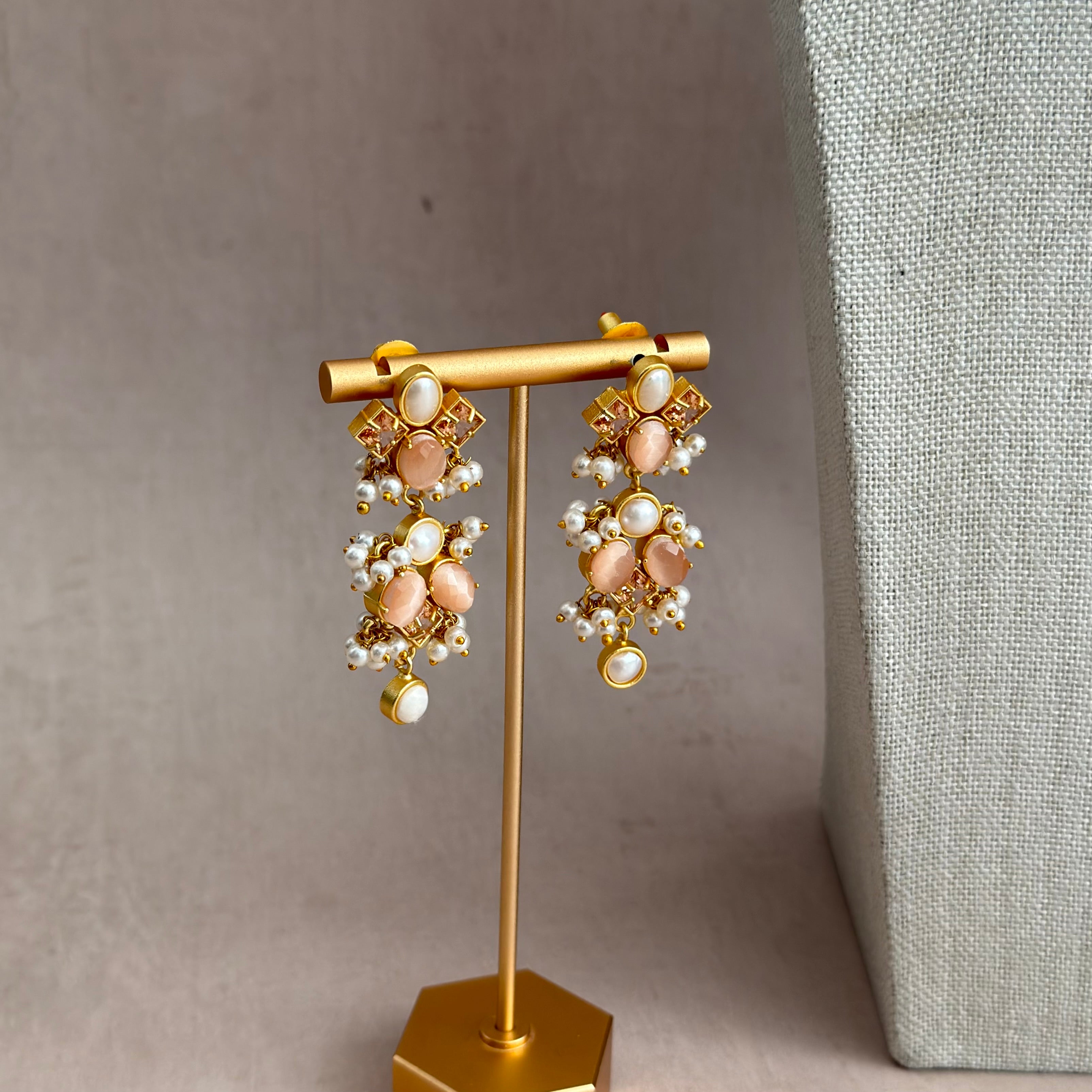 Elouise Peach Necklace Set - Ahseya & Co