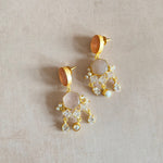 Peachy Crystal Drop Earrings - Ahseya & Co