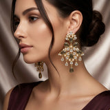 Fiora Mocha Crystal Drop Earrings - Ahseya & Co