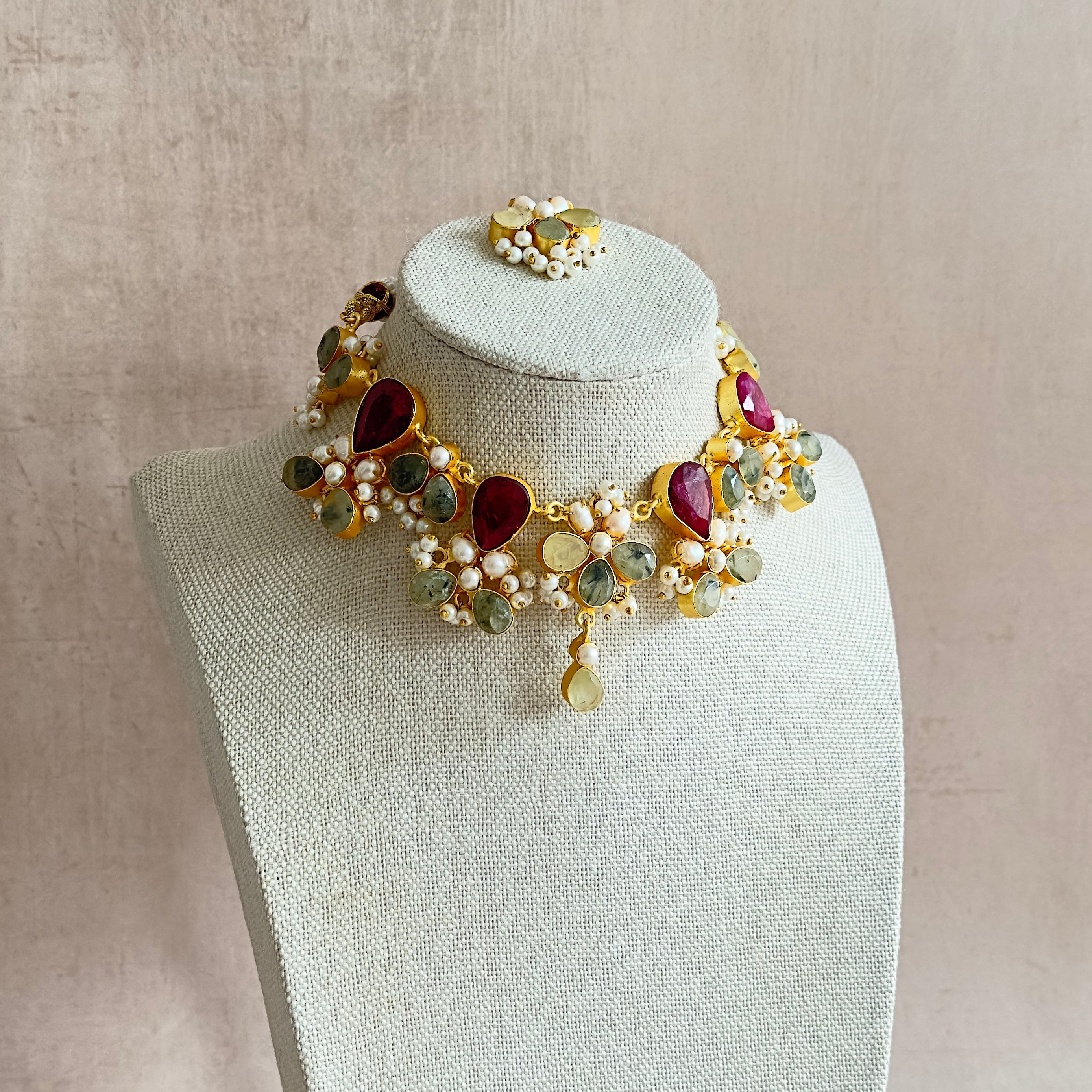 Solene Olive Choker Set - Ahseya & Co