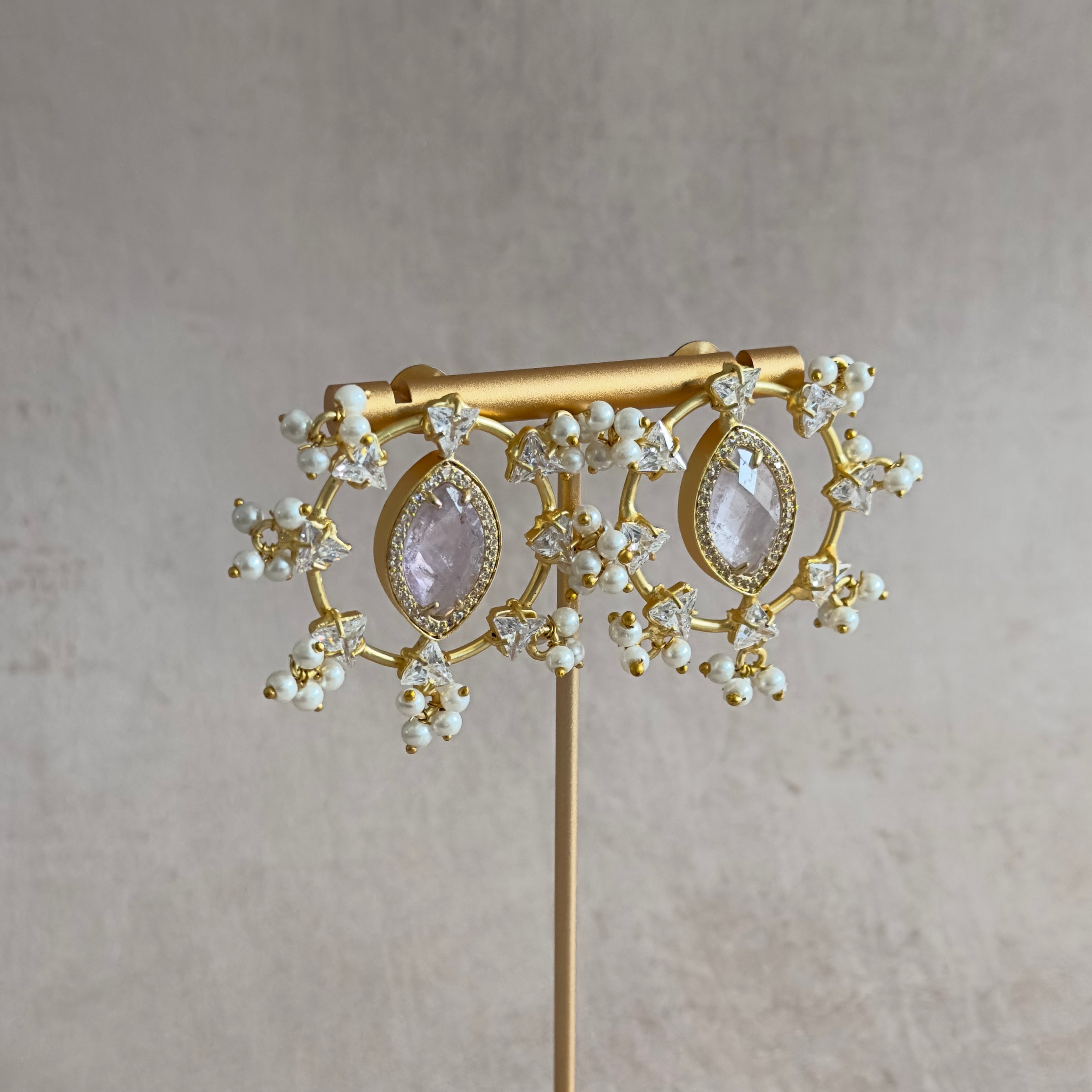 Alisba Crystal Stud Earrings - Ahseya & Co