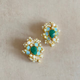 Eimaan Green Stud Earrings