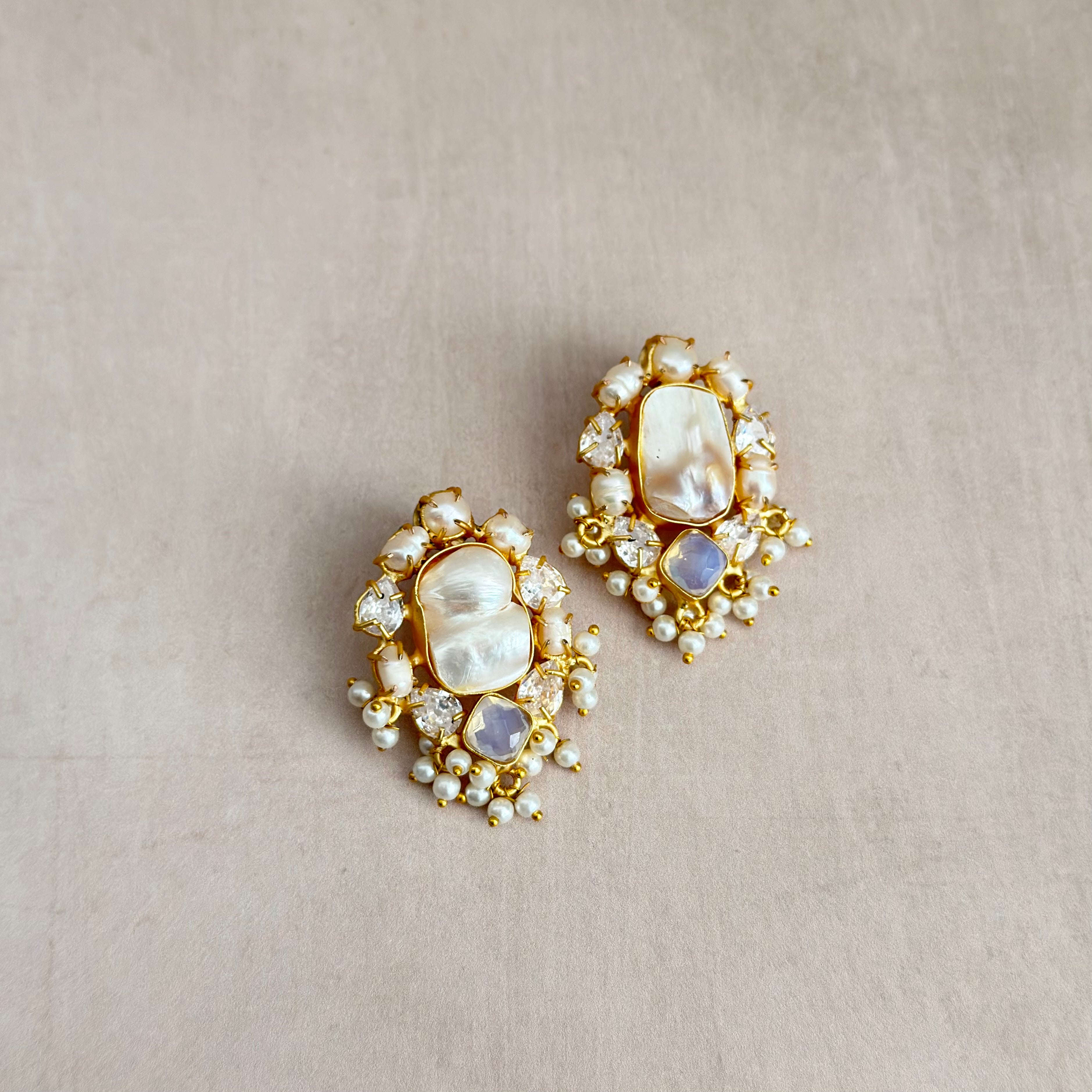 Uche Pearl Stud Earrings - Ahseya & Co