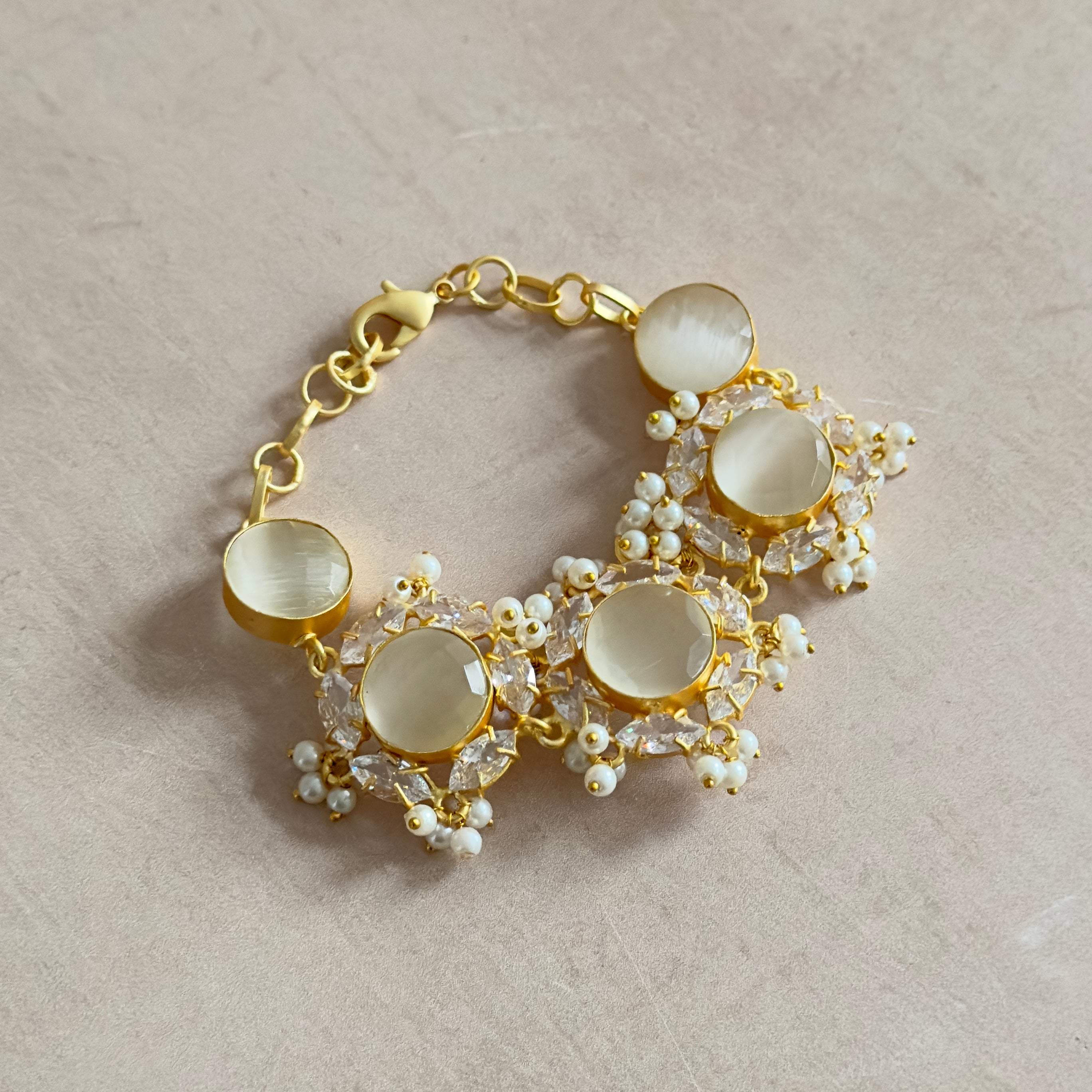 Suki Dove Grey Crystal Bracelet - Ahseya & Co