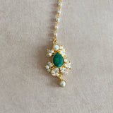 Mahnoor Green Crystal Choker Set