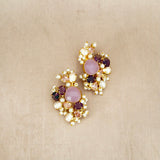 Selah Purple Crystal Stud Earrings