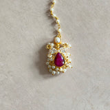 Ada Fuchsia Pearl Necklace set - Ahseya & Co