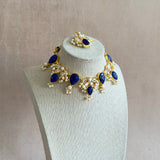 Joelle Navy Crystal Necklace Set