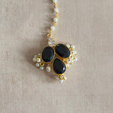 Faye Black Crystal Necklace Set