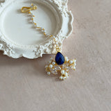 Ezri Navy Blue Tikka - Ahseya & Co