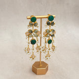 Riva Green Crystal Drop Earrings