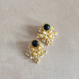 Meera Black Stud Earrings