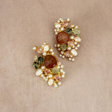 Selah Peach Crystal Studs