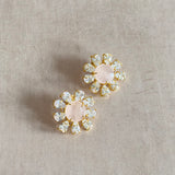Flora Rose Crystal Stud Earrings