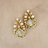 Zohra Grey Pearl Stud Earrings