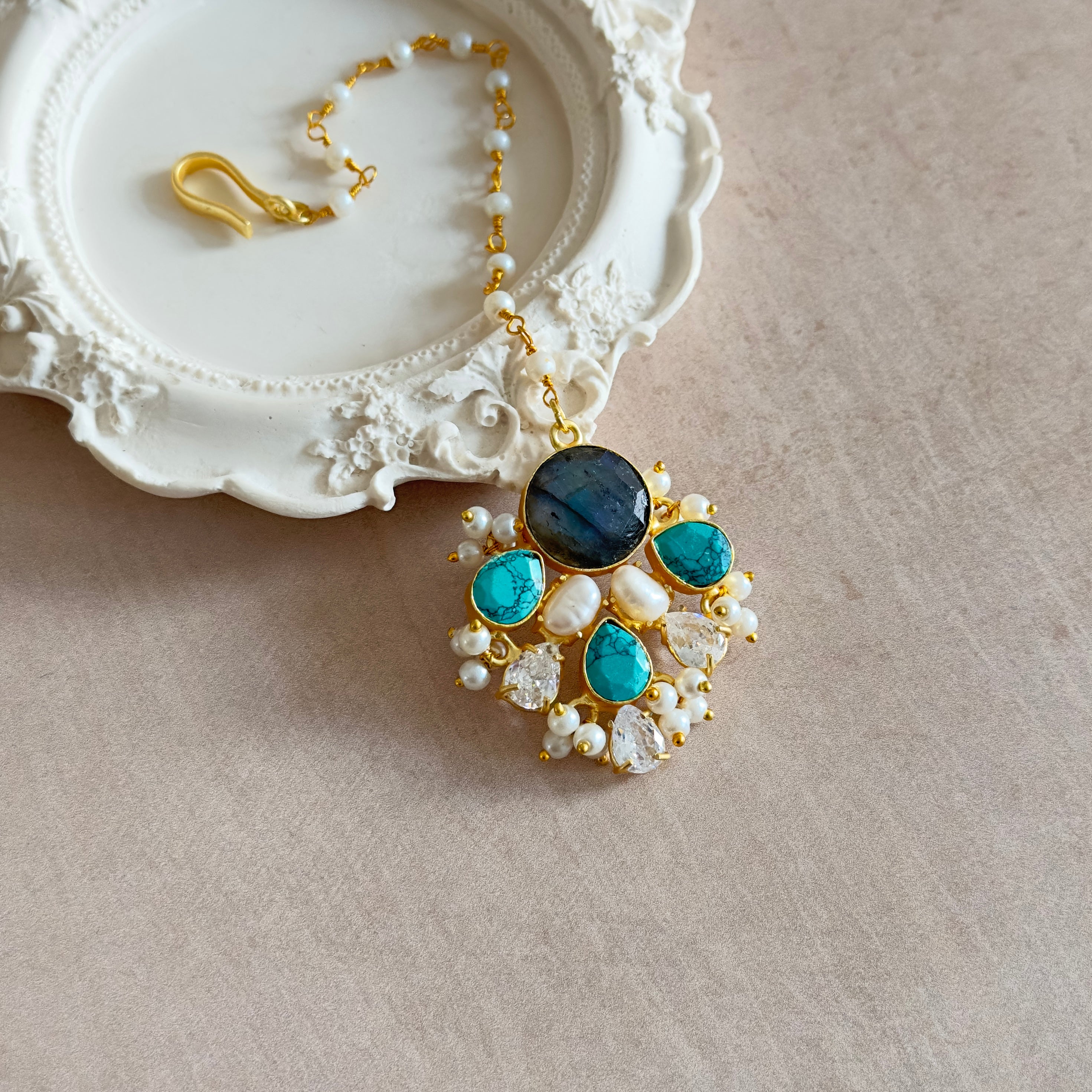 Miran Turquoise Tikka - Ahseya & Co