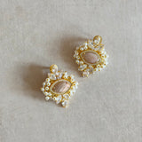 Grace Peach Crystal Stud Earrings