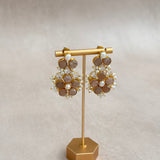 Ereza Peach Pearl Stud Earrings