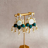 Green Pearl Earrings - Ahseya & Co