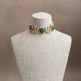 Safa Green Kundan Choker Set
