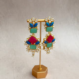 Aiman Mint Crystal Drop Earrings