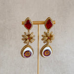 Labeeba Red Drop Earrings - Ahseya & Co