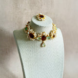 Elina Espresso Crystal Necklace Set - Ahseya & Co