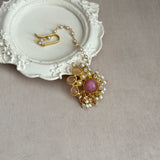 Fatima Pink Peach Choker Set