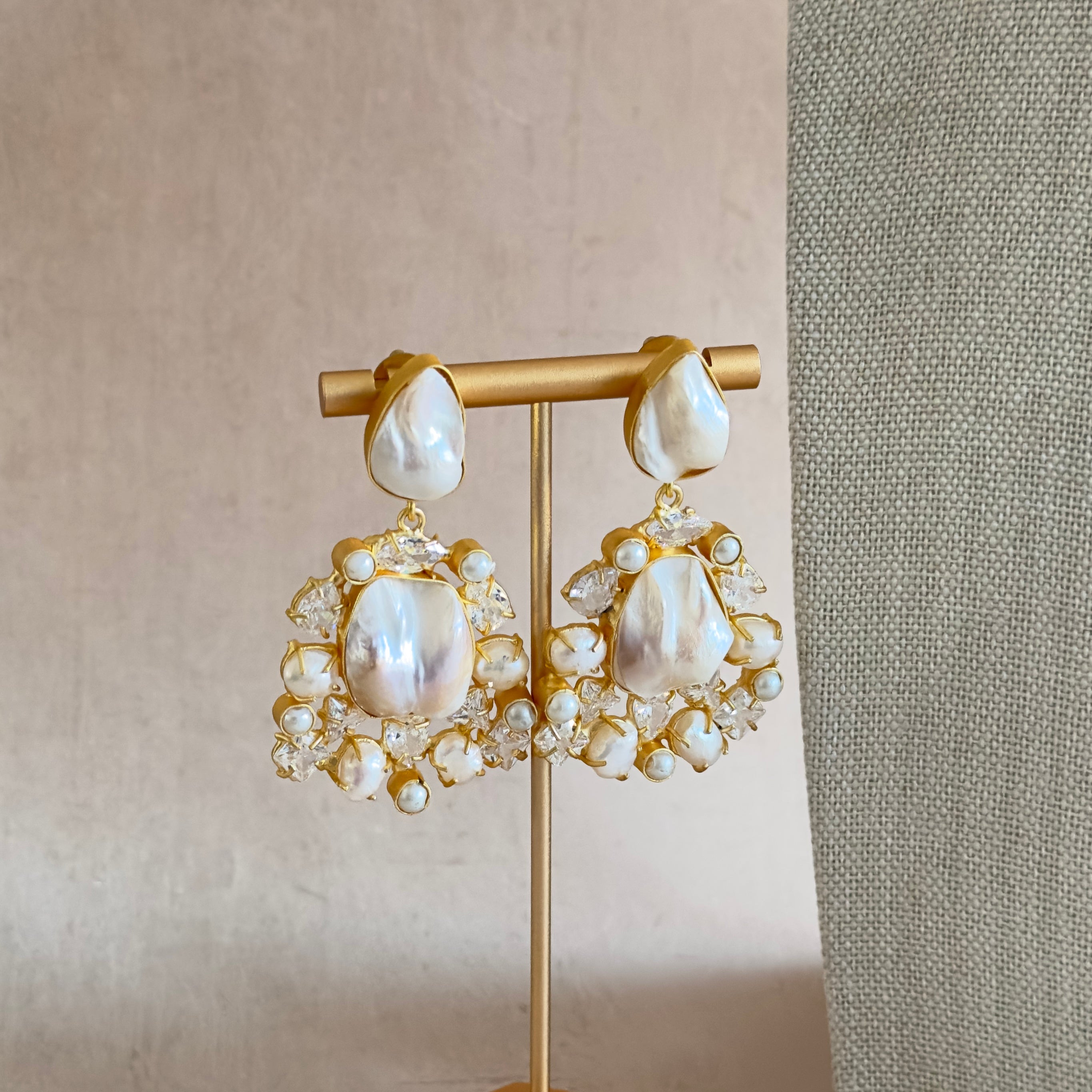 Baroque Pearl Drop Earrings - Ahseya & Co