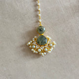 Emani Smokey Olive Crystal Necklace Set - Ahseya & Co