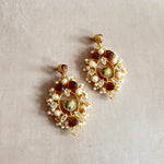 Rumiya Brown Crystal Drop Earrings - Ahseya & Co